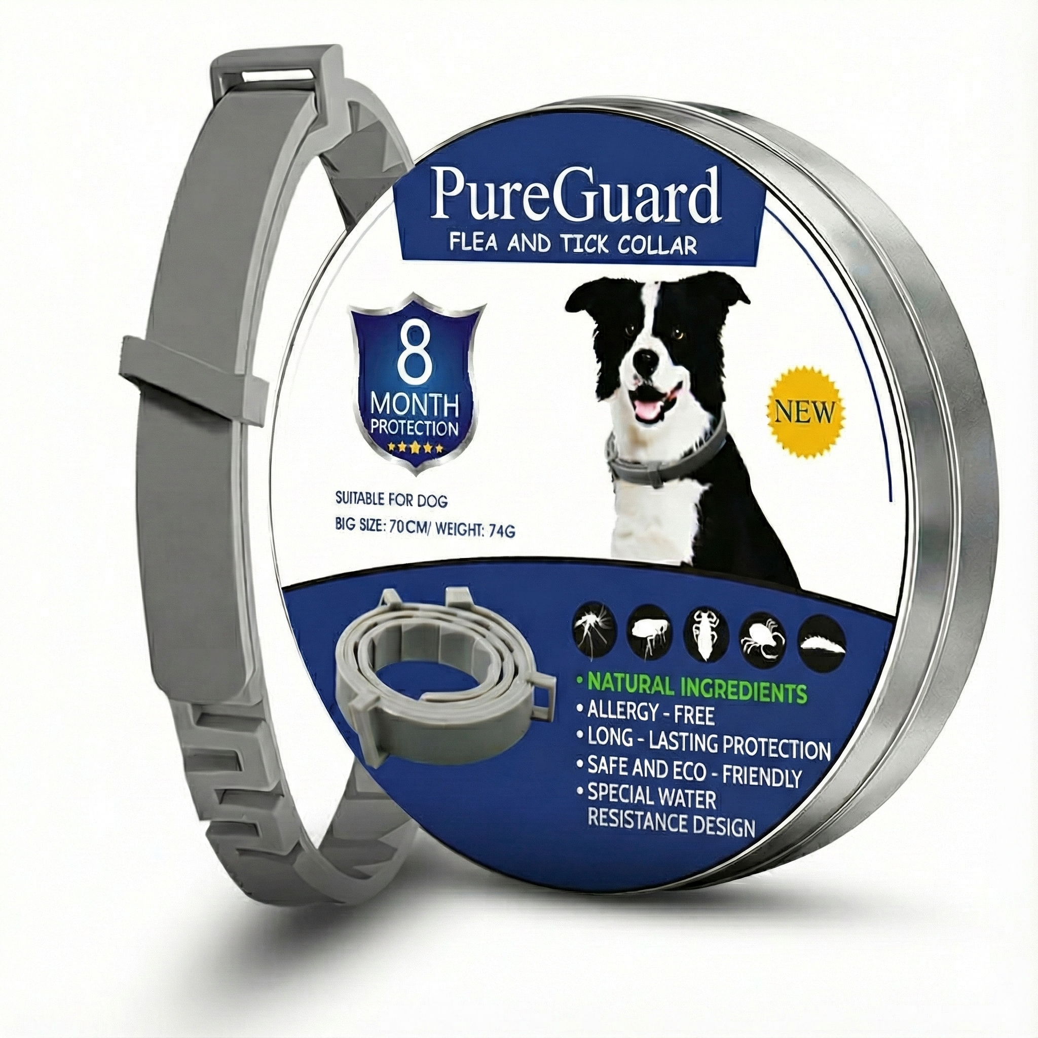 PureGuard™ - 08 Months Natural Flea and Tick Collar for Dogs – HEALUXY