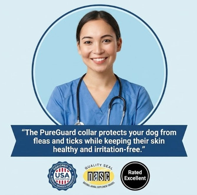 PureGuard™ - 08 Months Natural Flea and Tick Collar for Dogs